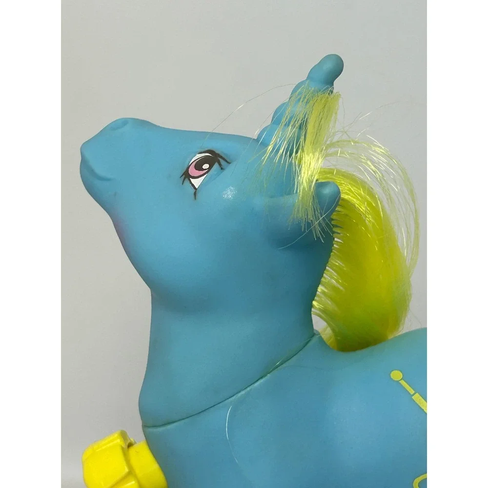 Vintage MLP G1 DJ Unicorn Blue Yellow‎ Boombox Hasbro 1984 Dance N' Prance